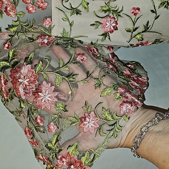 Adrianna Papell floral embroidered dress - Picture 4 of 13